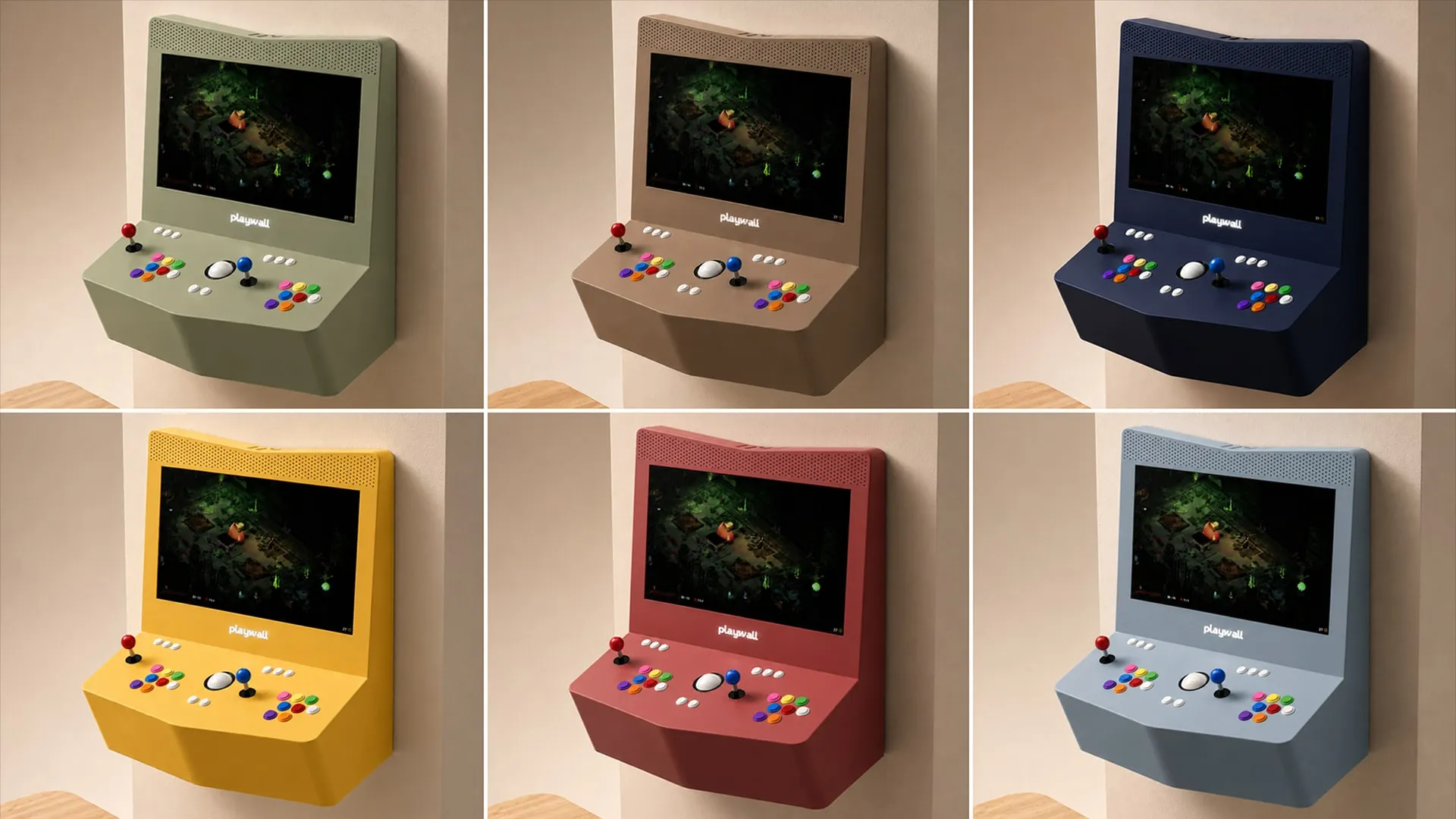 Playwall arcade CMF color exploration